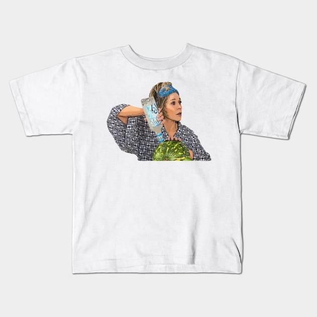 Grace Hanson Cooking Watermelon and Vodka Kids T-Shirt by baranskini